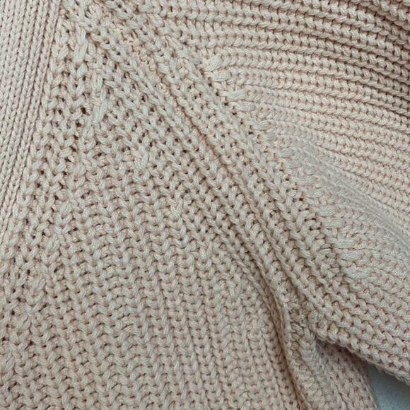 Sabo Skirt womens Large knit wrap sweater dress elle tie waist pink v neck - Picture 13 of 14